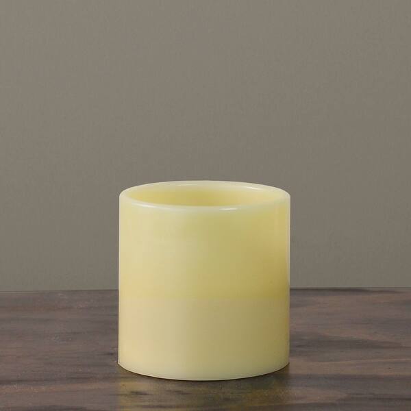 Shop Black Friday Deals On 6 Ivory B O Flameless Led Lighted 3 Wick Christmas Pillar Candle Overstock 16538907