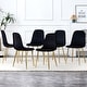 preview thumbnail 1 of 8, A set of 6 dining chairs, featuring modern medieval style restaurant cushioned side chairs Black