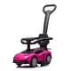 preview thumbnail 15 of 17, Lamborghini 3-in-1 Kids Push Ride On Toy Car Pink - Assembly Required