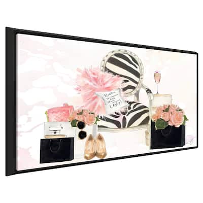 "Shopping And Champane" by Jodi Print on Floating Canvas