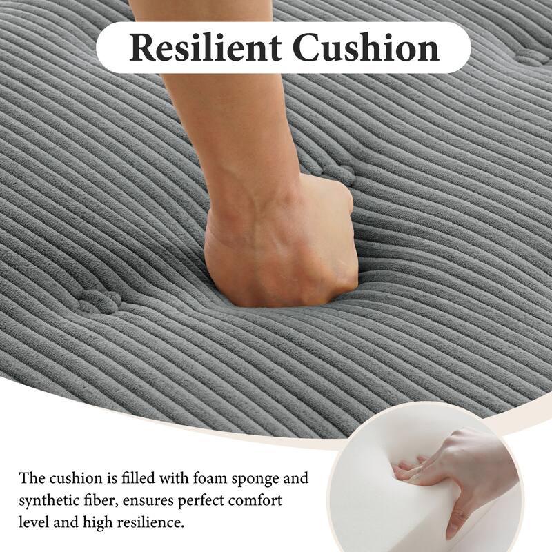 32.57" W Upholstered Corduroy Armless Accent Chair