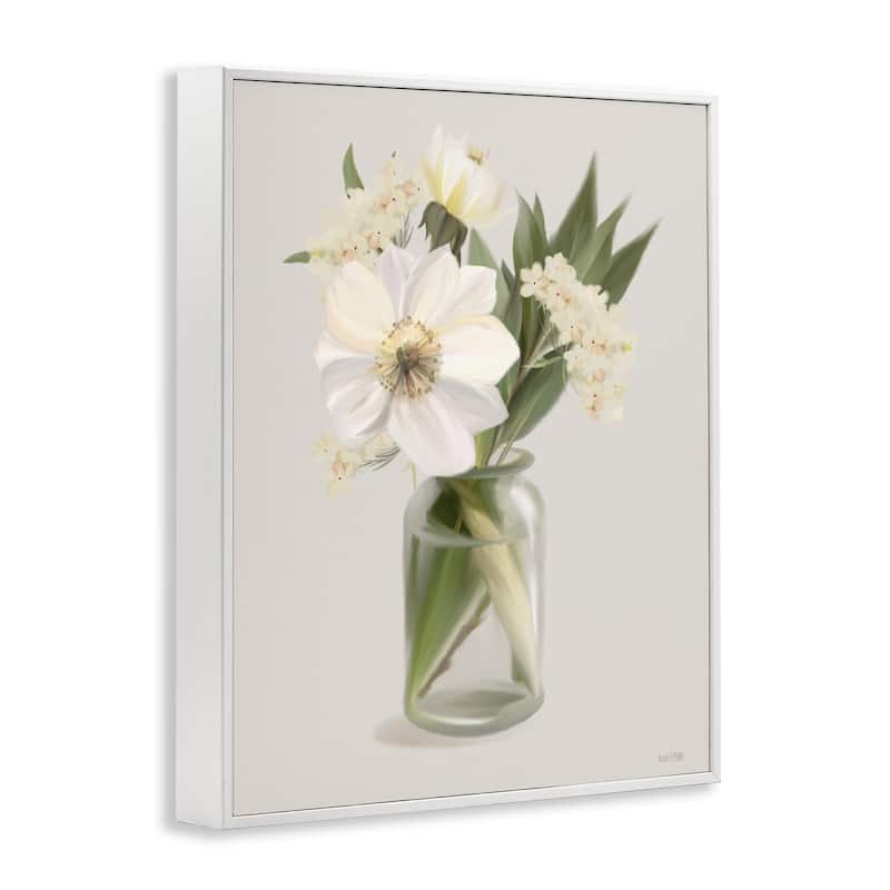 Stupell Spring Flower Bundle Vase Framed Giclee Art Design By House Fenway