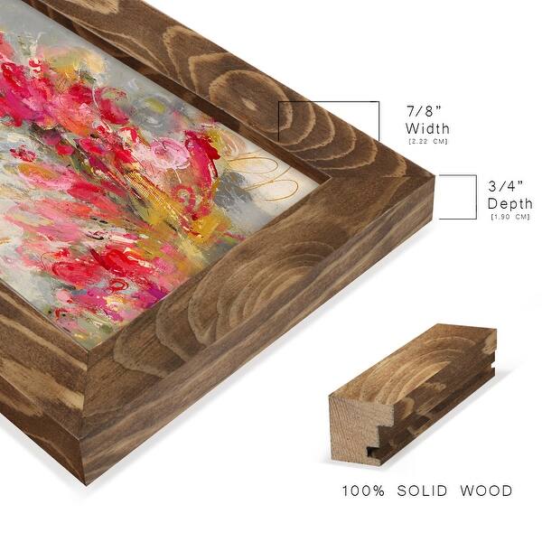 dimension image slide 8 of 11, Flip Side -Framed Print w/glass-Cherry Red