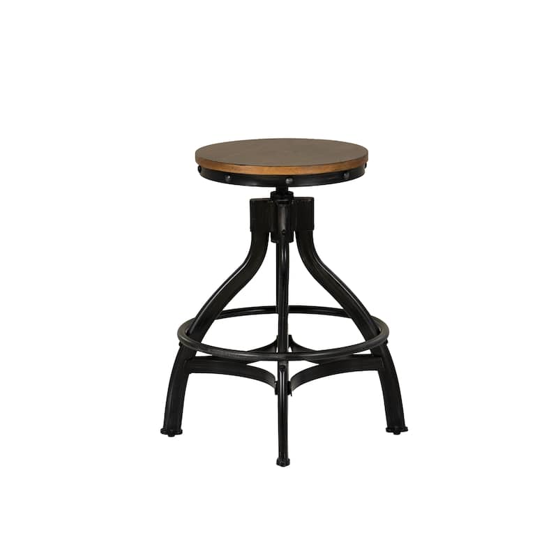 Caverly Backless 24-30 inch Adjustable Height Counter Stool (Set of 2)