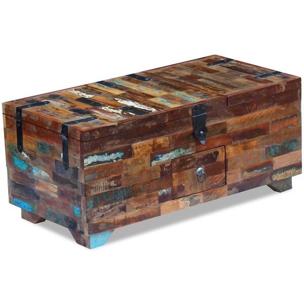 Vidaxl Coffee Table Box Chest Solid Reclaimed Wood 31 5 X15 7 X13 8 Overstock 18964697