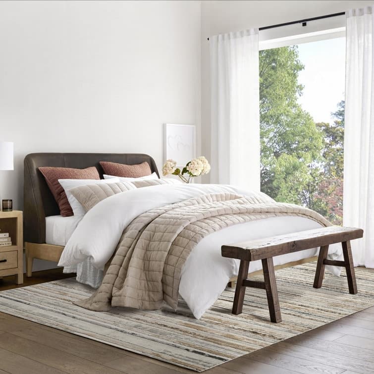 Modern Minimalist Striped Area Rug