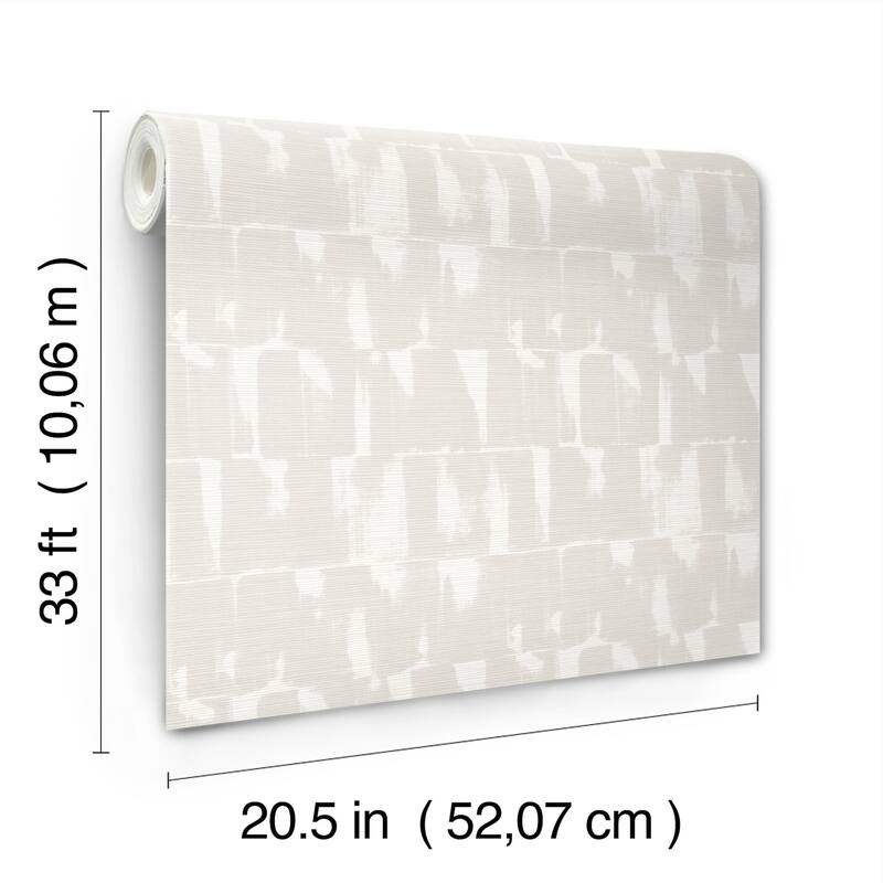 A-Street Prints Bancroft Dove Artistic Stripe Wallpaper