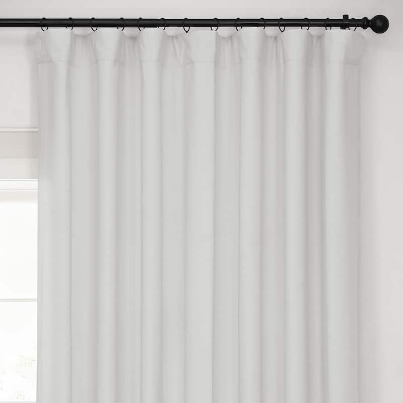 Exclusive Fabrics Extra Wide Performance Linen Blackout Curtains (1 Panel) Thermal Insulated Window Curtains