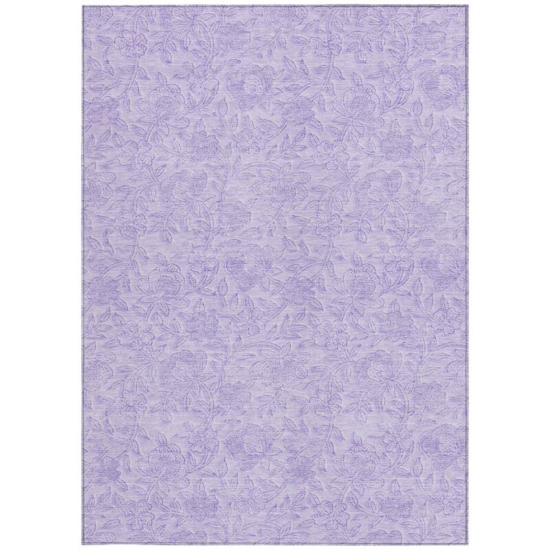 HomeRoots Floral Transitional Rectangle Outdoor Rug
