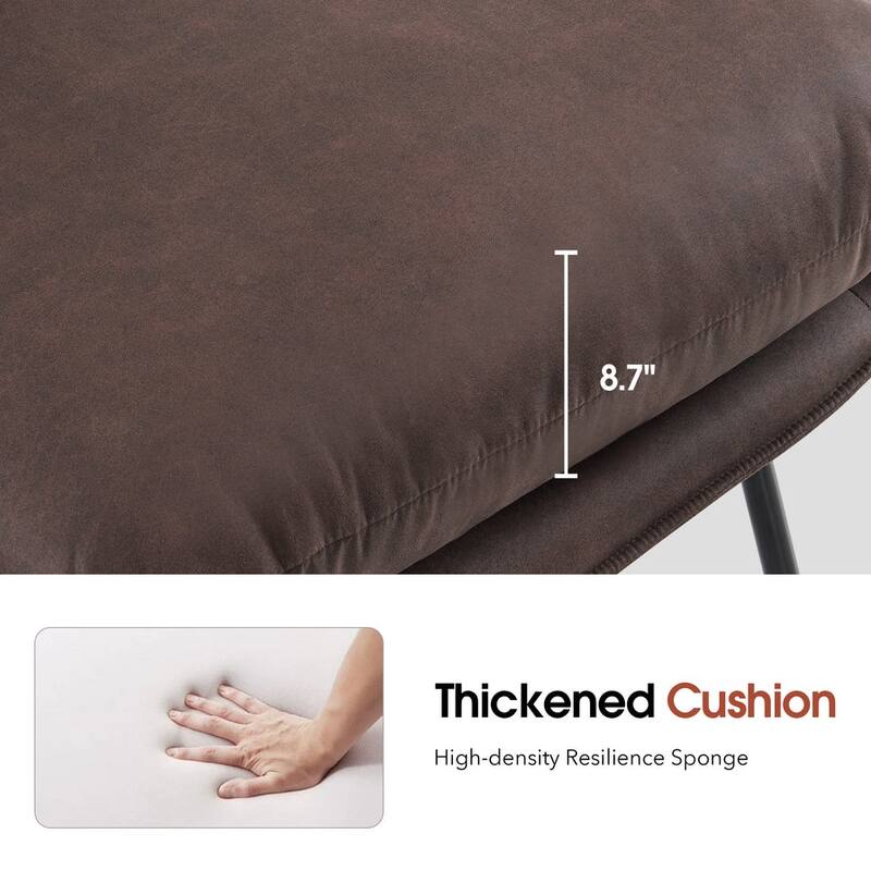 MCombo Accent Chair with Ottoman, Leathaire Fabric LW951