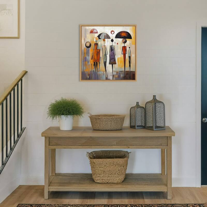 Shaped in the Rain by Tradelink inhouse artist Framed Canvas Wall Art Print