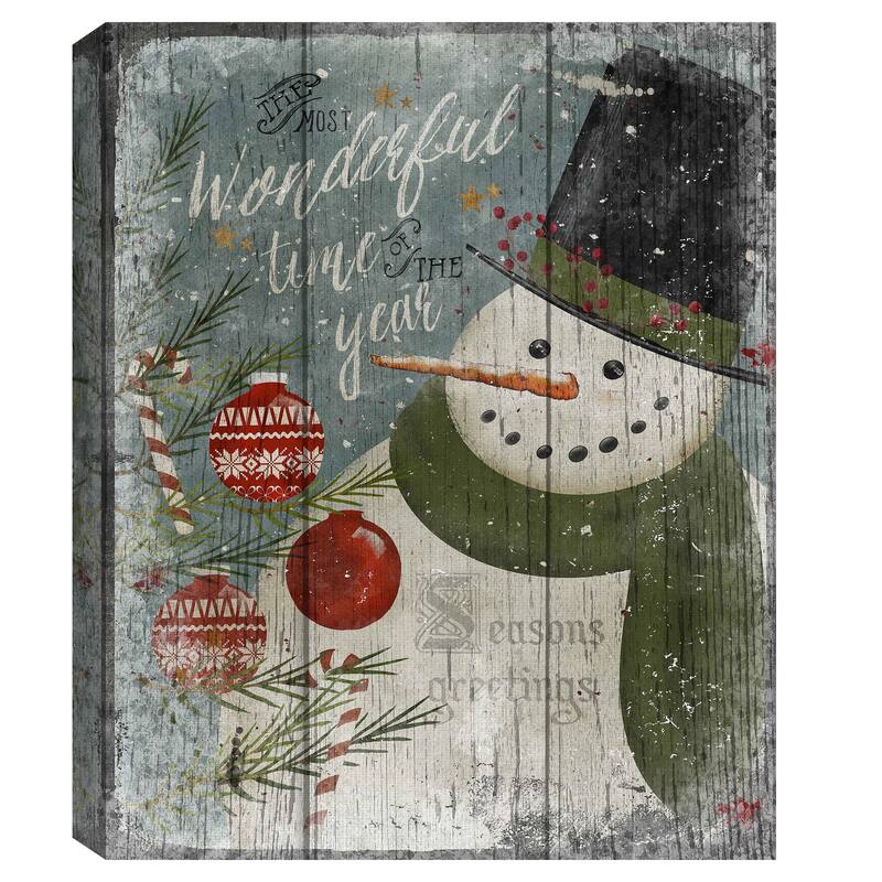 Snowman Wonderful Canvas Art Print