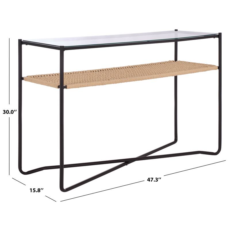 SAFAVIEH Home Omaka 1 Shelf Console Table - 47"W x 16"D x 30"H