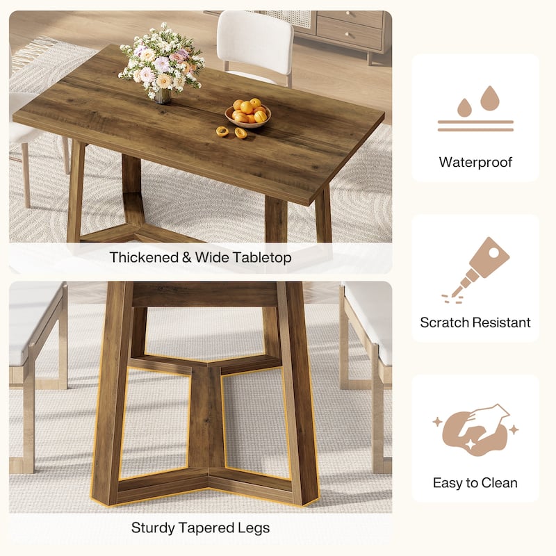 Farmhouse Wood Dining Table, Kitchen Table, Living/Dining Room Accent Table