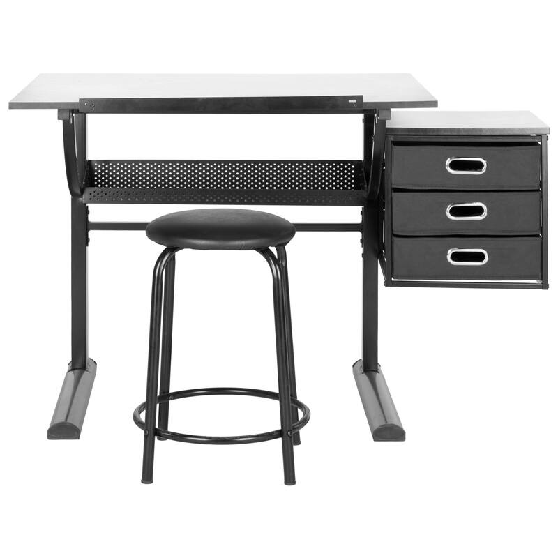 SAFAVIEH Vernelle Modern Black/ White Writing Desk