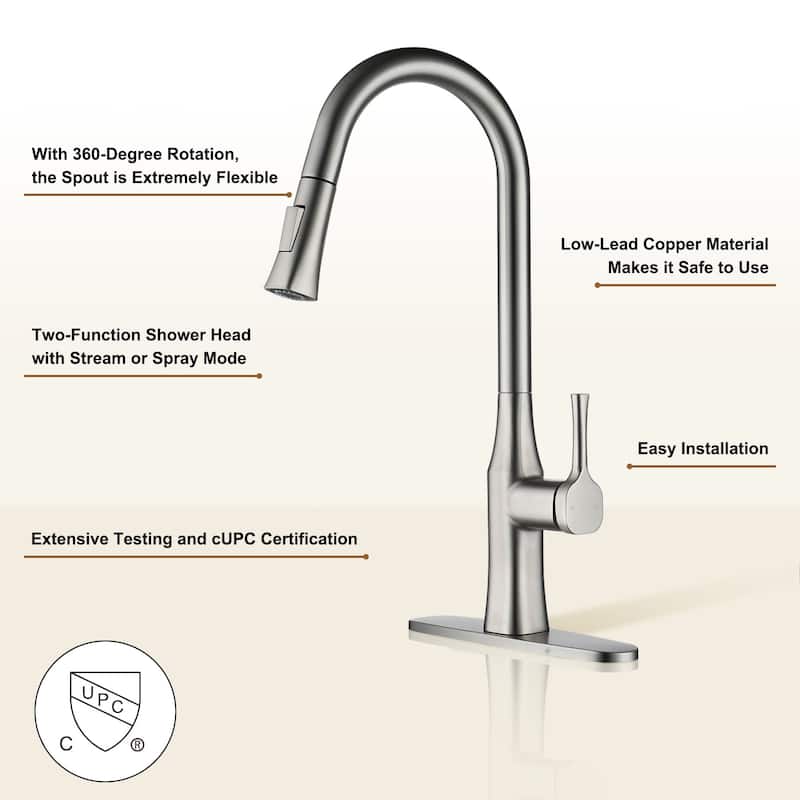 Single-Handle Pull-Out Sprayer Kitchen Faucet