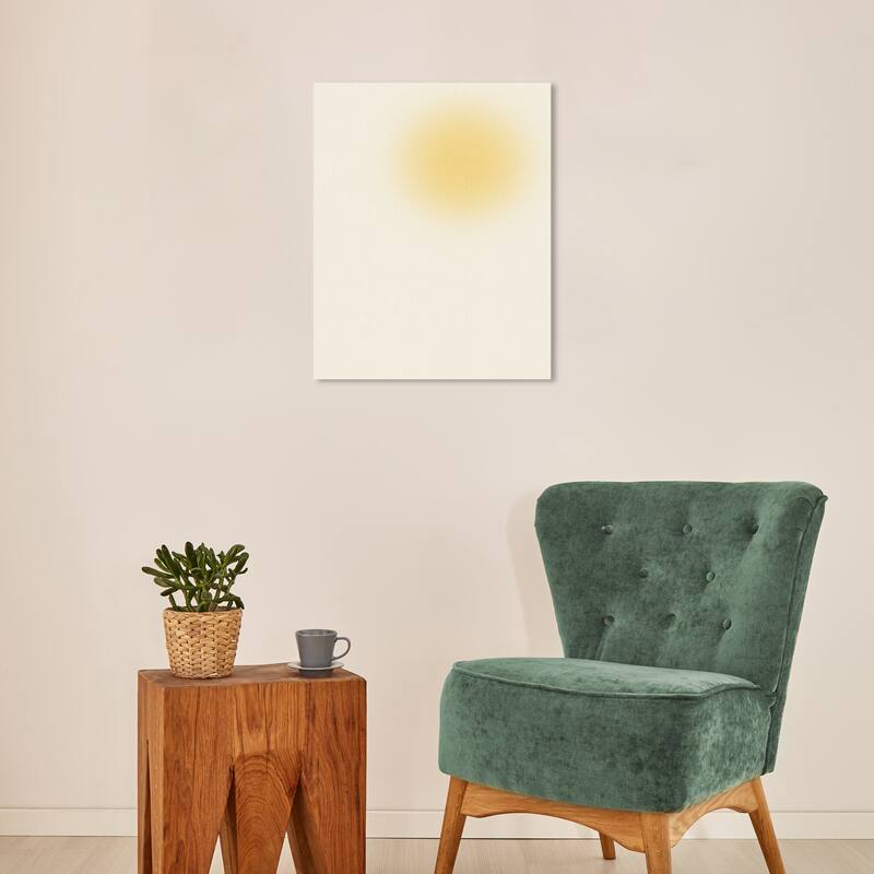 Wynwood Studio Canvas Abstract Sun in the Fog Yellow Modern & Contemporary Wall Art Canvas Print - 16 x 20
