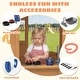 preview thumbnail 7 of 22, Kids Wooden Adventure Cottage Playhouse, Outdoor Playhouse with Functional Door, Windows, Service Station and Flower Pot Holders