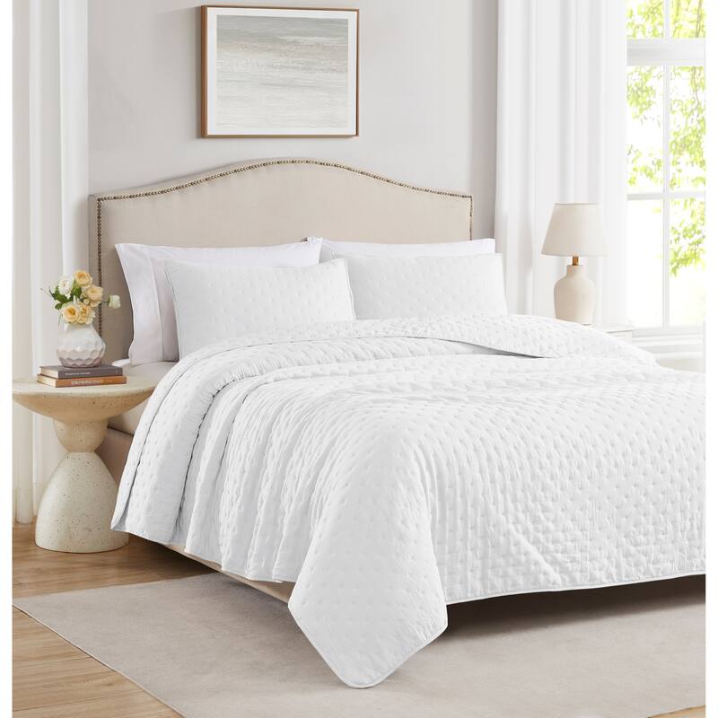 Cayla Microfiber Embossed Quilt Set
