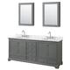 Option Dark Gray / White Carrara Marble Top / Polished