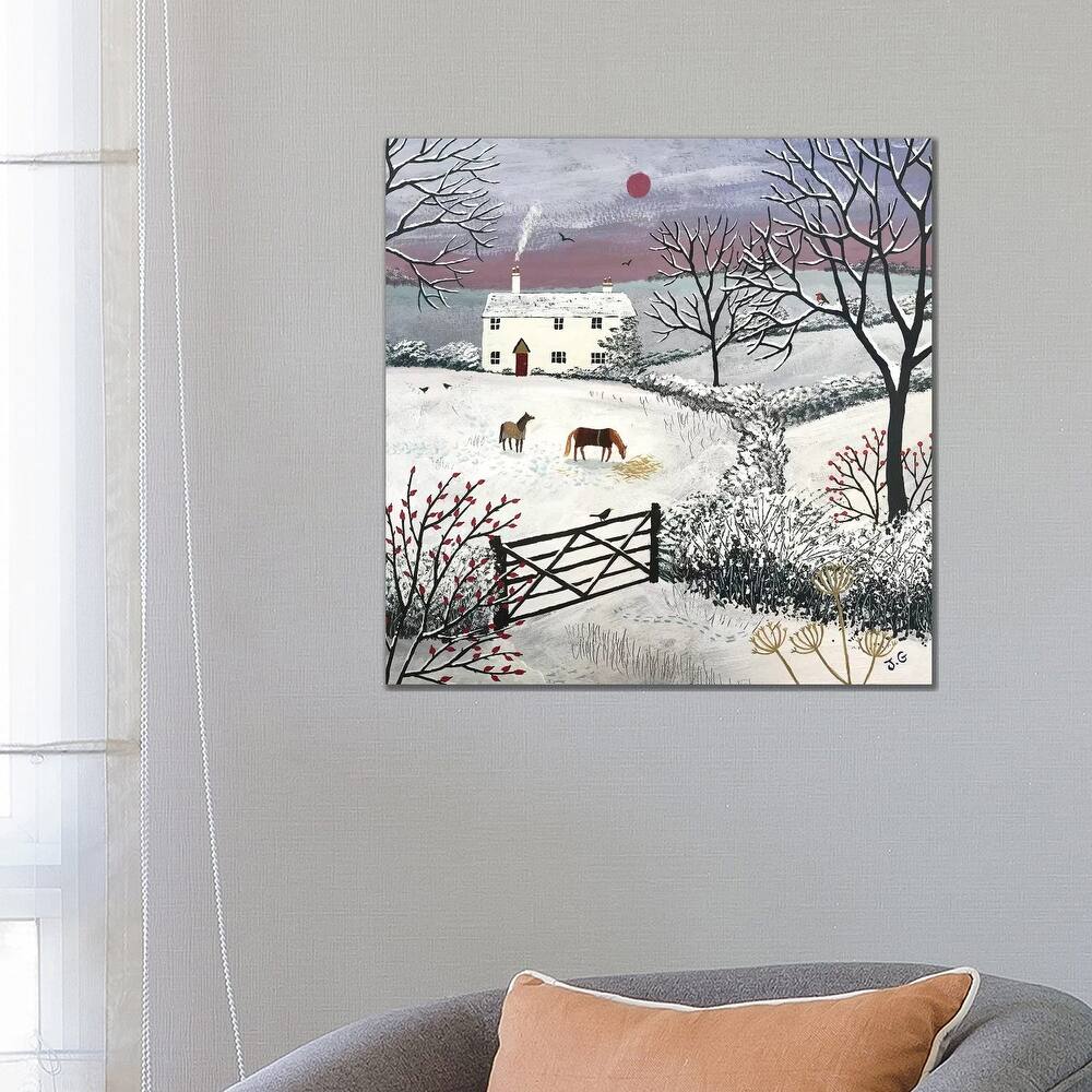 iCanvas "Winter Grazing" by Jo Grundy Canvas Print