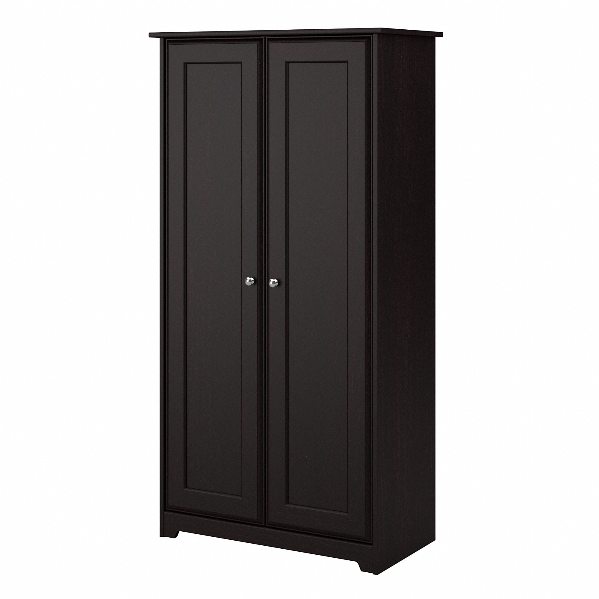 Bush furniture cabot tall storage deals cabinet with doors in espresso oak