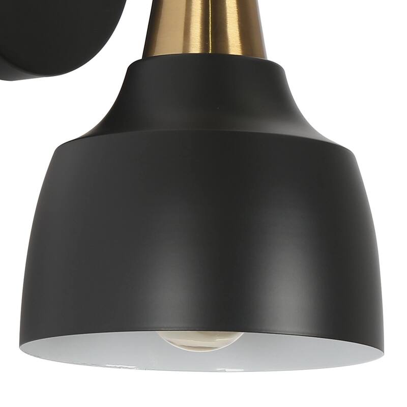 Modern 1-Light Black Gold Dimmable Wall Sconces Bathroom Vanity Light