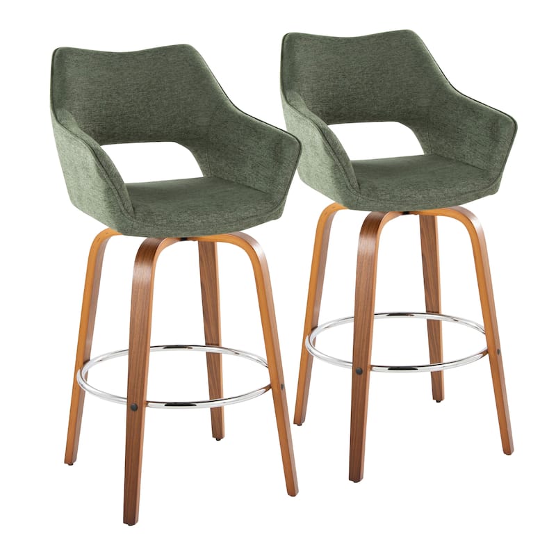 Mustang 30" Fixed-Height Xl Barstool - Set of 2 - Green