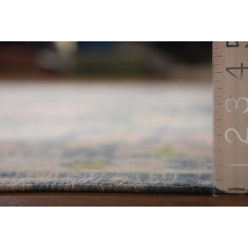 Hand Knotted Oriental 100% Wool Carpet Transitional All-Over Navy Blue & Blues Oushak Area Rug - 11' 7'' X 9' 3''