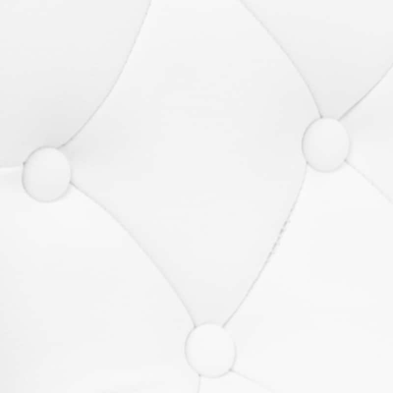 Contemporary Button Tufted Vinyl Adjustable Height Barstool with Chrome Base - 15"W x 18"D x 35.25" - 43.75"H