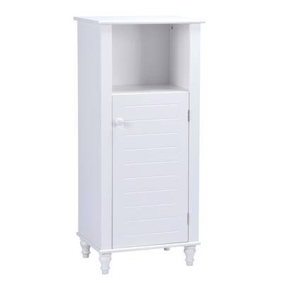 A&E Bath Axil IV Modern Wood Rectangular Side Cabinet in White