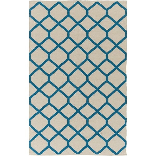 Flatweave Ware Crosshatched Cotton Rug