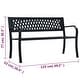 preview thumbnail 6 of 4, vidaXL Patio Bench 49.2" Black Steel