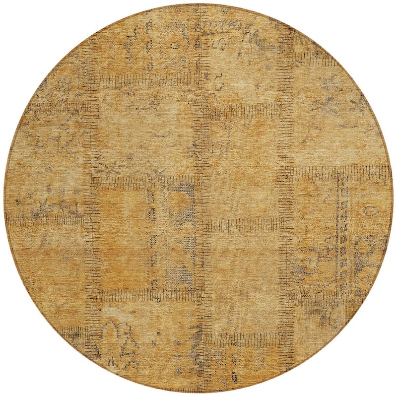 HomeRoots Patchwork Transitional Rectangle Outdoor Rug
