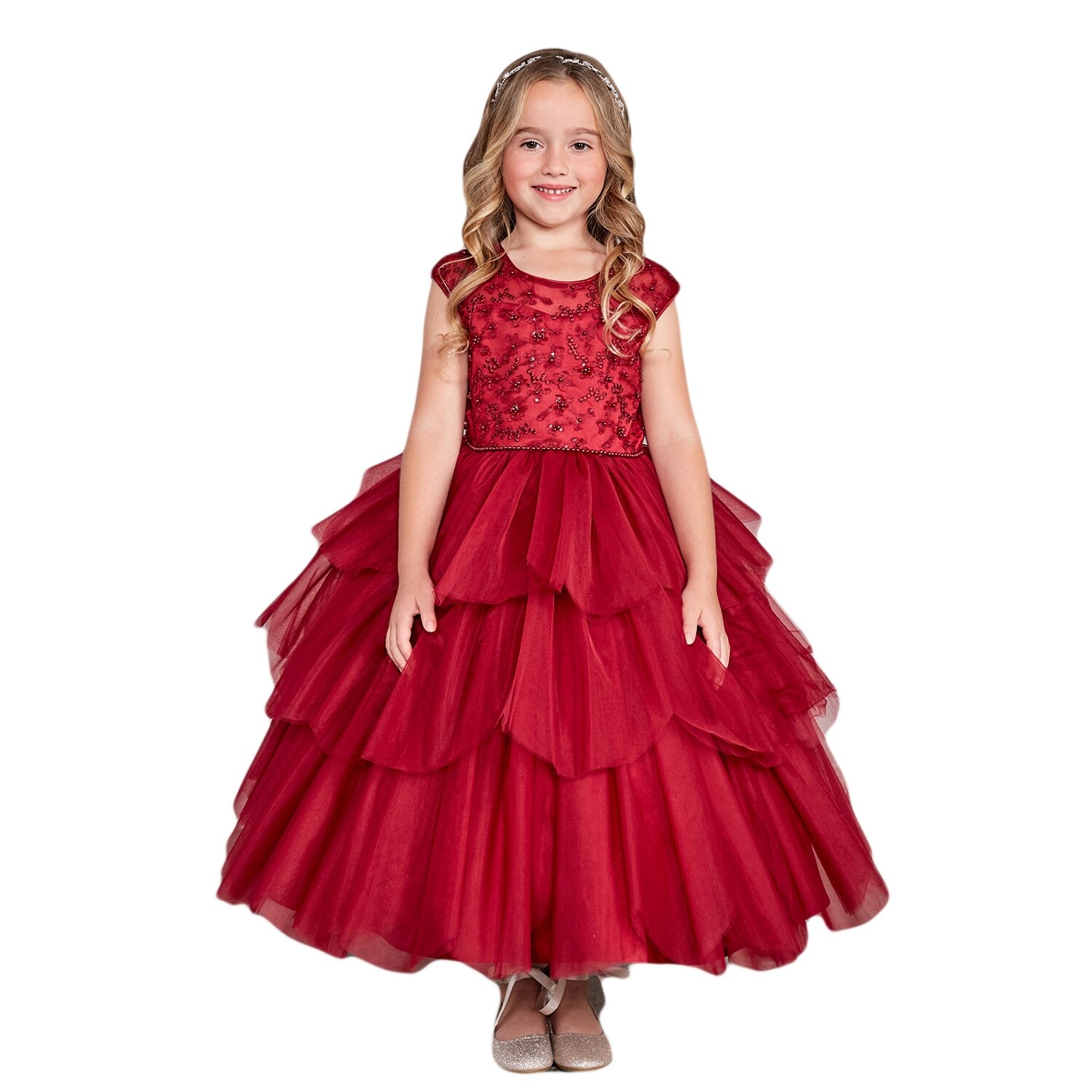 floral burgundy bridesmaid dress