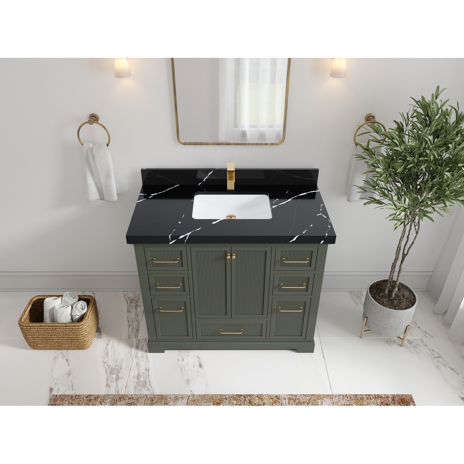 Willow Collections 42 in. W x 22 in. D Alys Single Sink Bathroom Vanity with Countertop