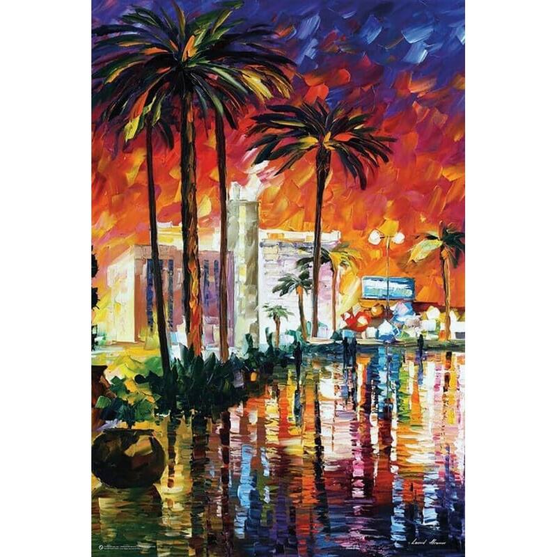 Las Vegas by Leonard Afremov Art Poster - 24 x 36 Inch