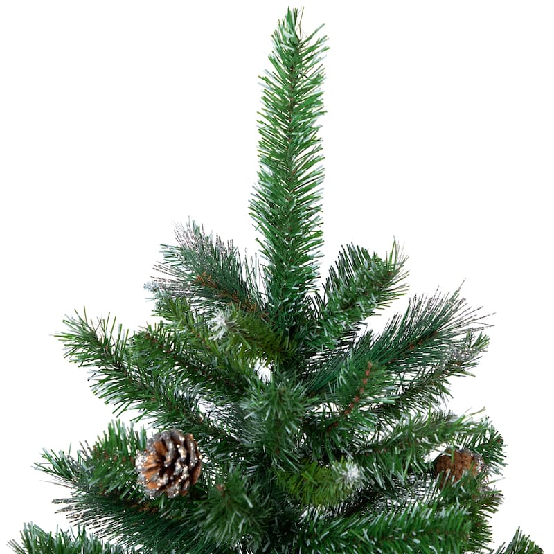 Full Two-Tone Buckeye Glittered Pine Artificial Christmas Tree - 12' - Unlit - over-10-feet
