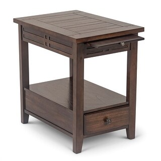 Transitional End Table with Drawer and Pull-out Tray - 26-inch Height ...