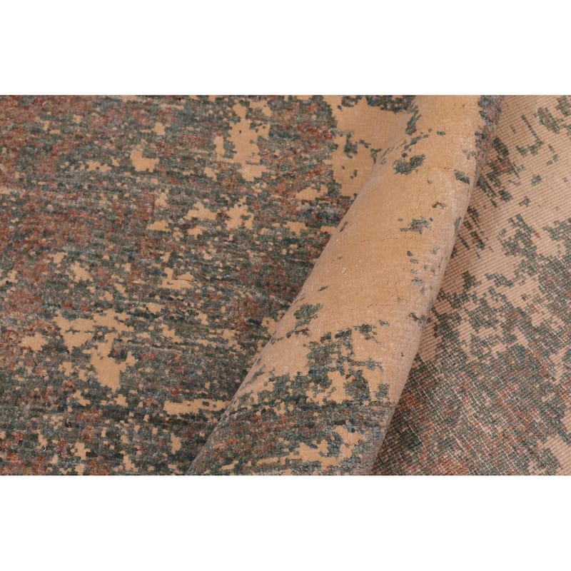 Contemporary Ziegler Emerson Brown Green Wool&Silk Rug - 8'0'' x 10'3''