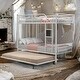 preview thumbnail 22 of 56, Artsy Twin-Over-Twin Metal Bunk Bed With Trundle, Separate into 2 Twin Beds, Ultimate Space Saver, No Box Spring needed