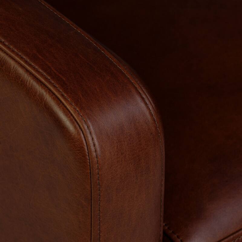Poly & Bark Herstal Full-Grain Genuine Italian Leather Lounge Chair