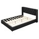 preview thumbnail 9 of 26, Queen Platform Bed with PU Leather Upholstery and Soft Headboard
