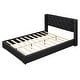 preview thumbnail 36 of 49, Upholstered Full Size Platform Bed with PU Leather and Wooden Slats