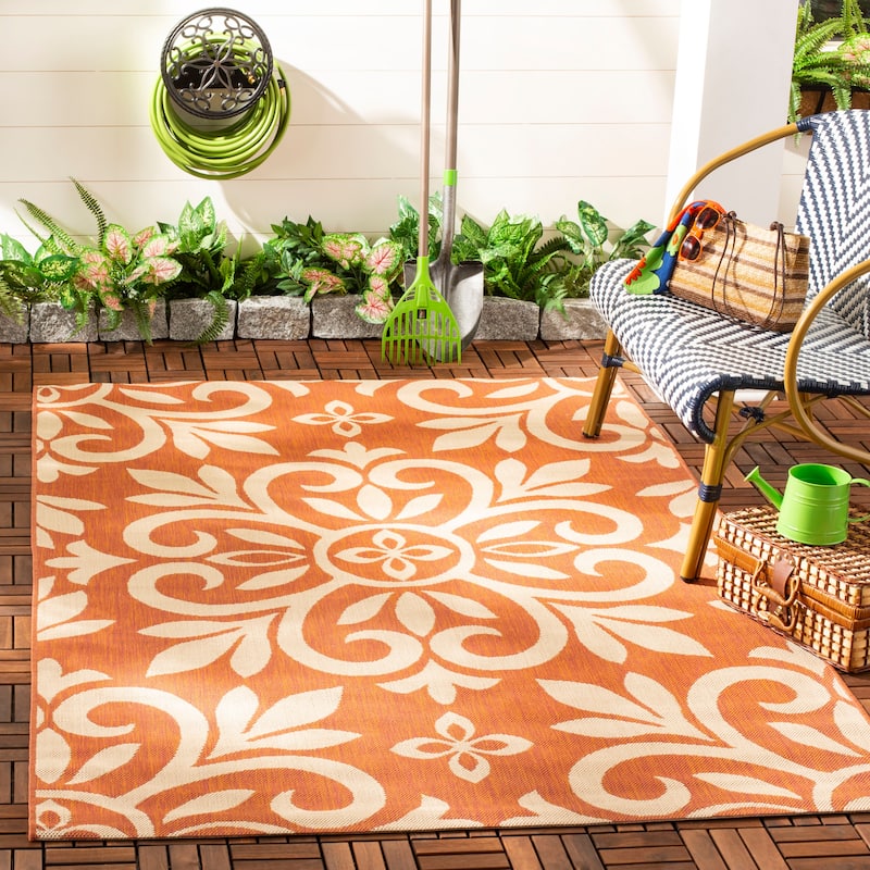 Martha Stewart by SAFAVIEH Bloomfield Indoor/ Outdoor Waterproof Rug - 8' x 11'2" - Cinnamon Stick