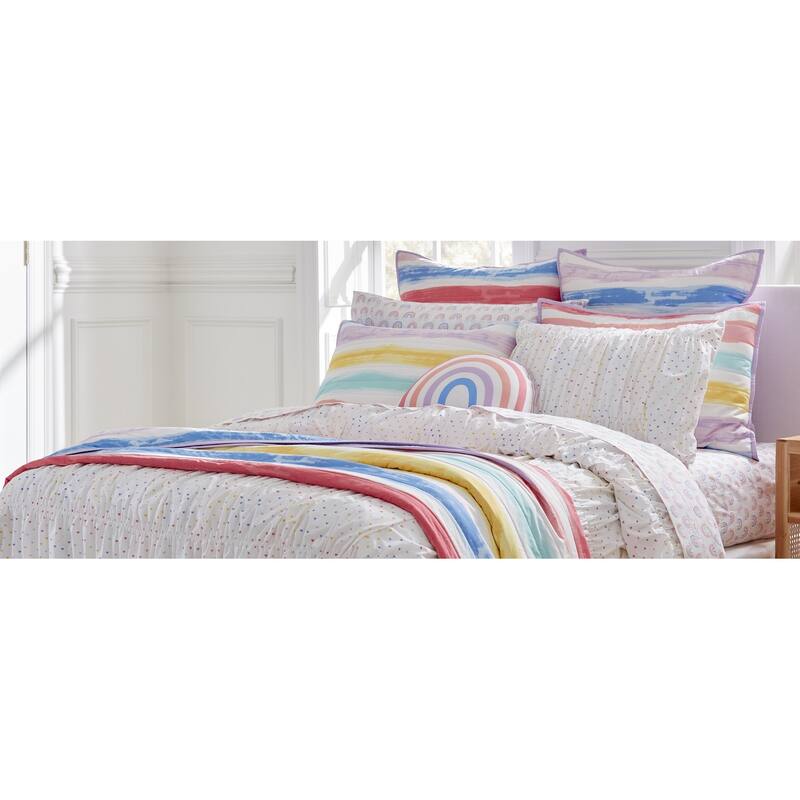 Lullaby Bedding Tiny Hearts Cotton Quilted Euro Shams