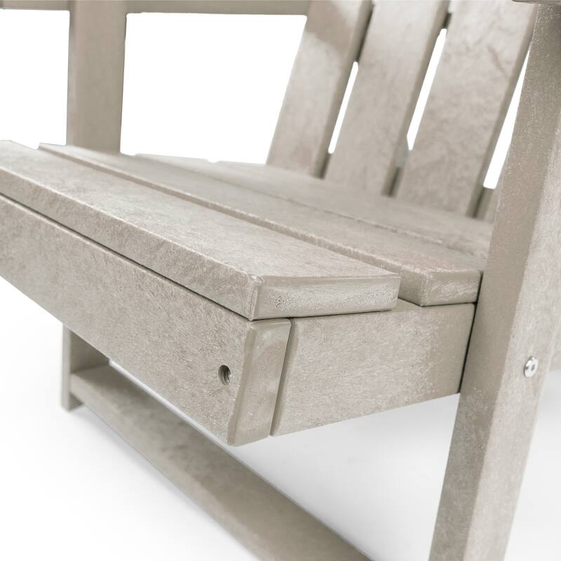 Amalfi Fully Assembled All-Weather HDPE Outdoor Folding Modern Adirondack Chair