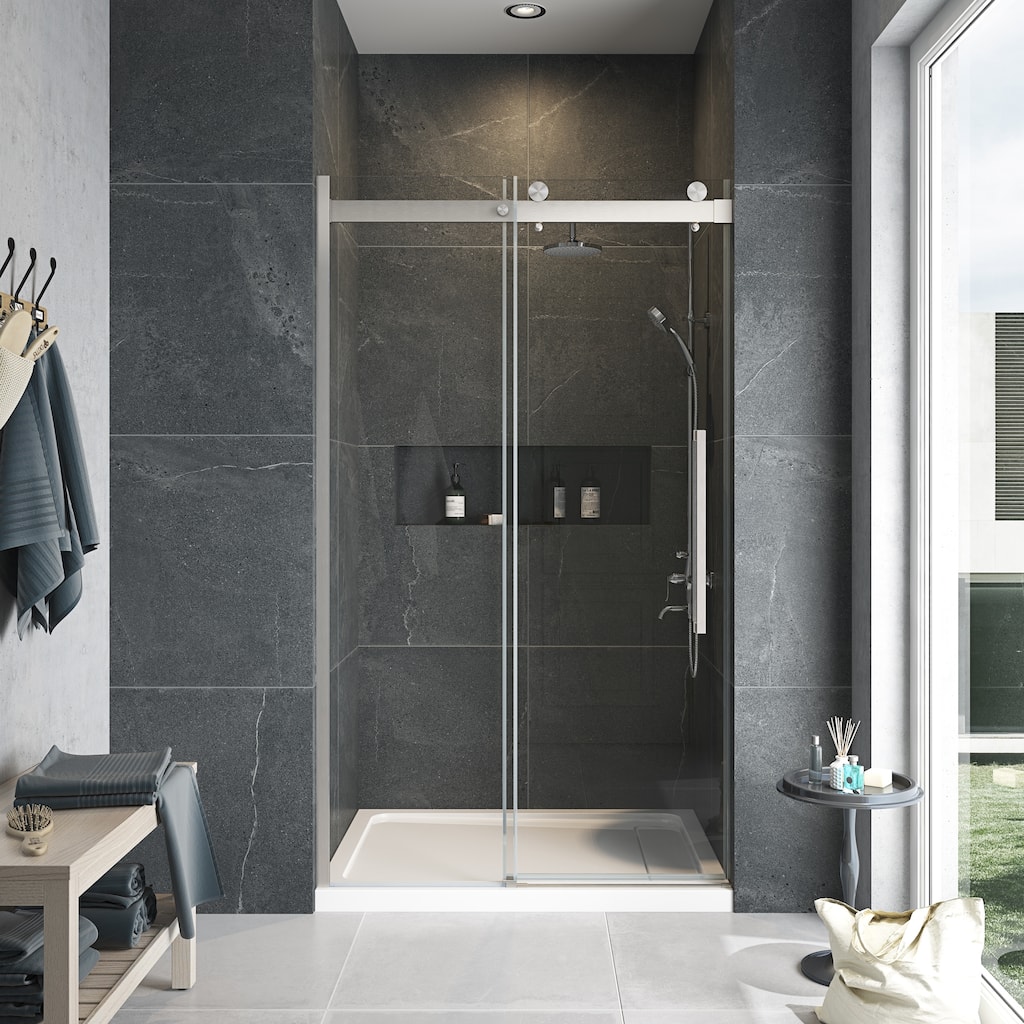 Bel Soft-Close 2-Piece Base Door Rectangular Alcove Shower Kit