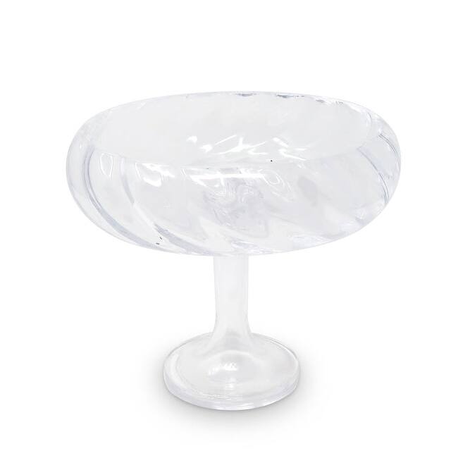 Tall Stemmed Salad Bowl, Liscio Ottico