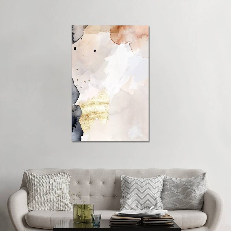 iCanvas "Indigo Blush and Gold III" by Victoria Barnes Canvas Print - 48x32x1.5